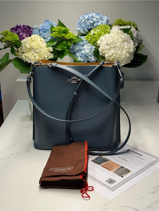 Coach Handbags - Coach Mollie Bucket Bag CA214 Denim Leather Blue NWOT + Dust Bag + COA